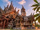 معبد صورتی رنگ تایلندی‌ها با اژدهای محافظ +ویدئو
