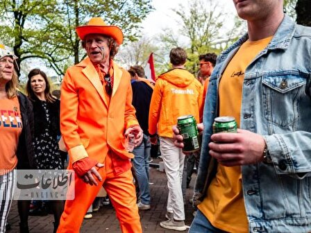 مردم در روز پادشاه نارنجی پوشیدند! +تصاویر