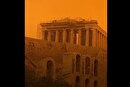 ویدئو | در پدیده‌ای عجیب آسمان یونان نارنجی شد